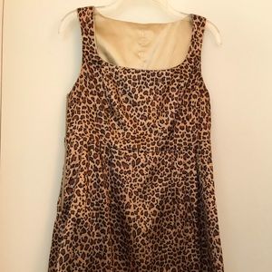 REVERSIBLE! Leopard print/gold shift dress.